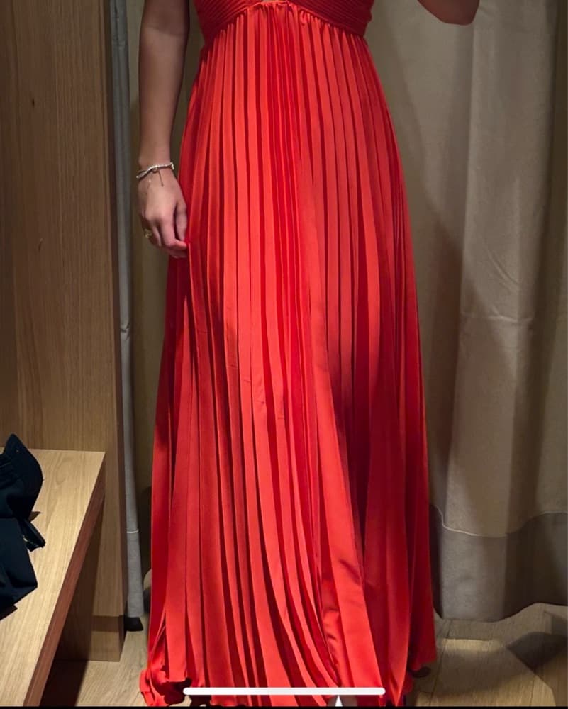 Mango Red Maxi Dress - Image 3