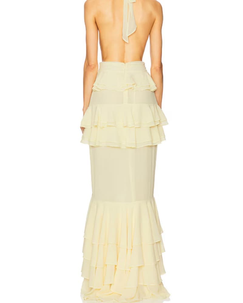 x REVOLVE Clara Bow Gown in Light Yellow - Image 3