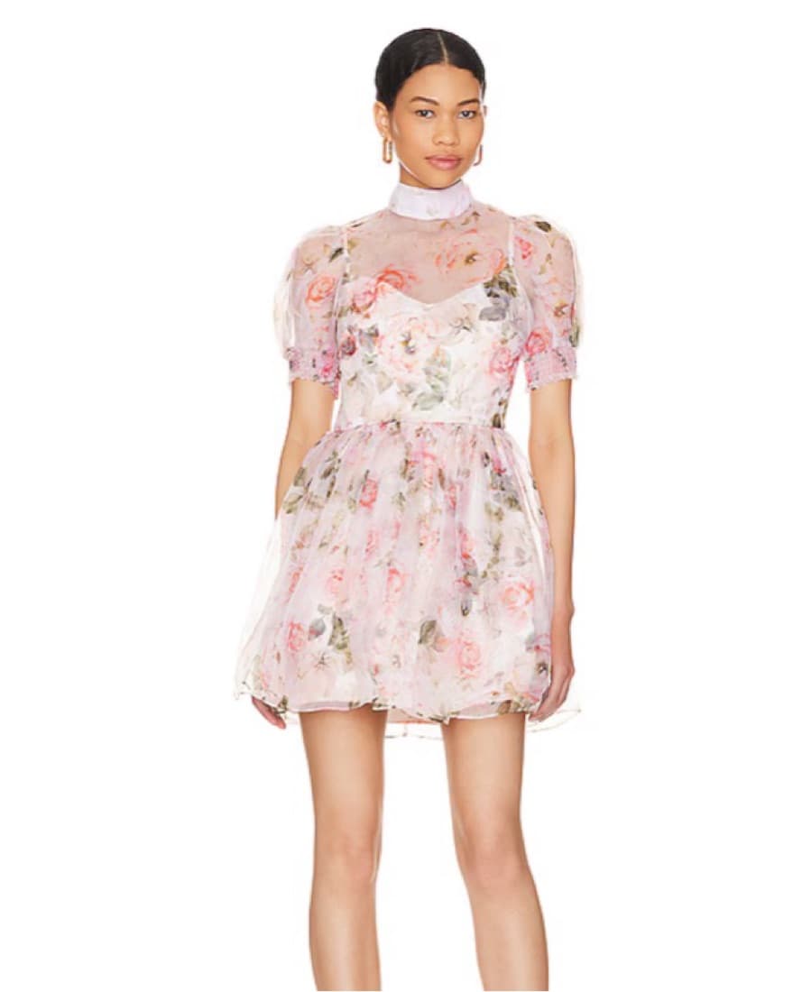 Alice & Olivia Venita Puff Midi Dress  - Image 2