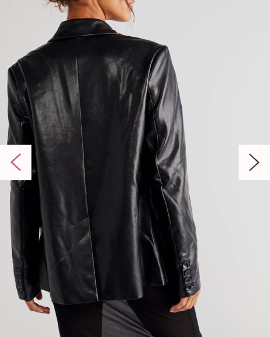 Free People Leather Blazer  - Image 3