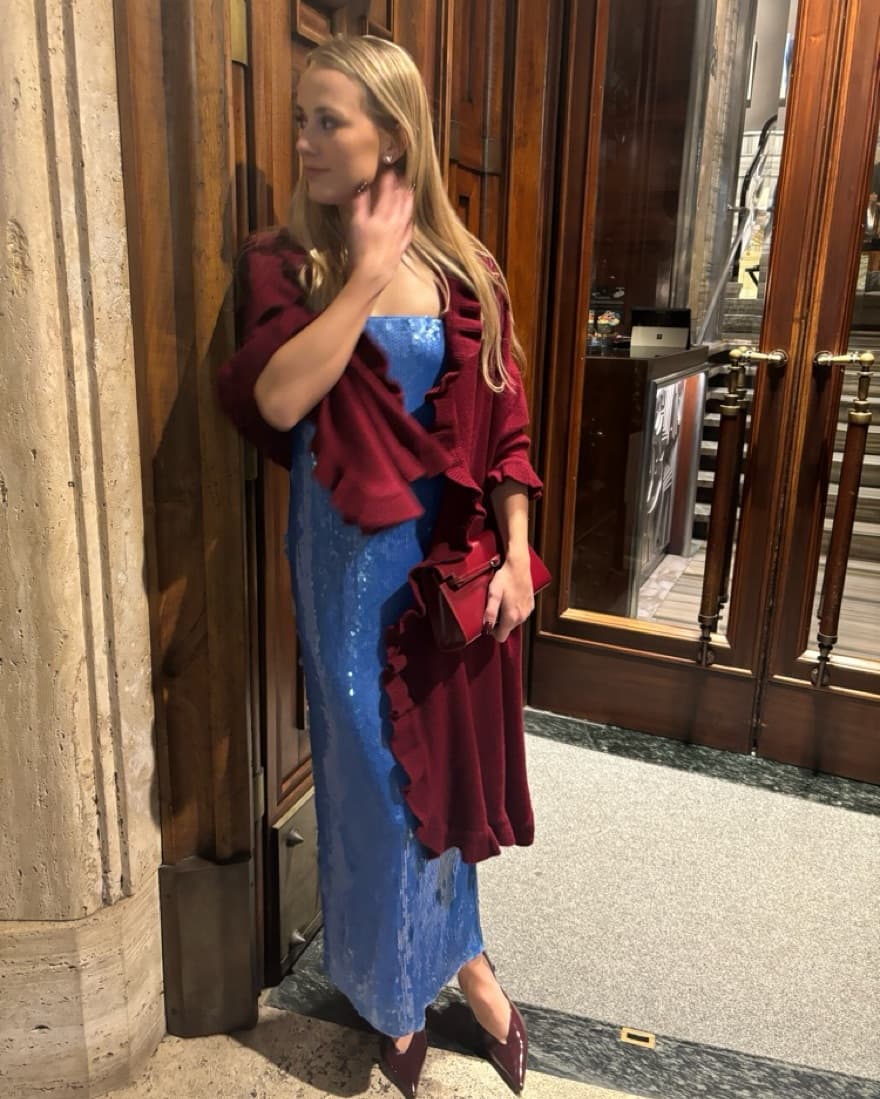 Staud Casey Dress In Cornflower - Image 3