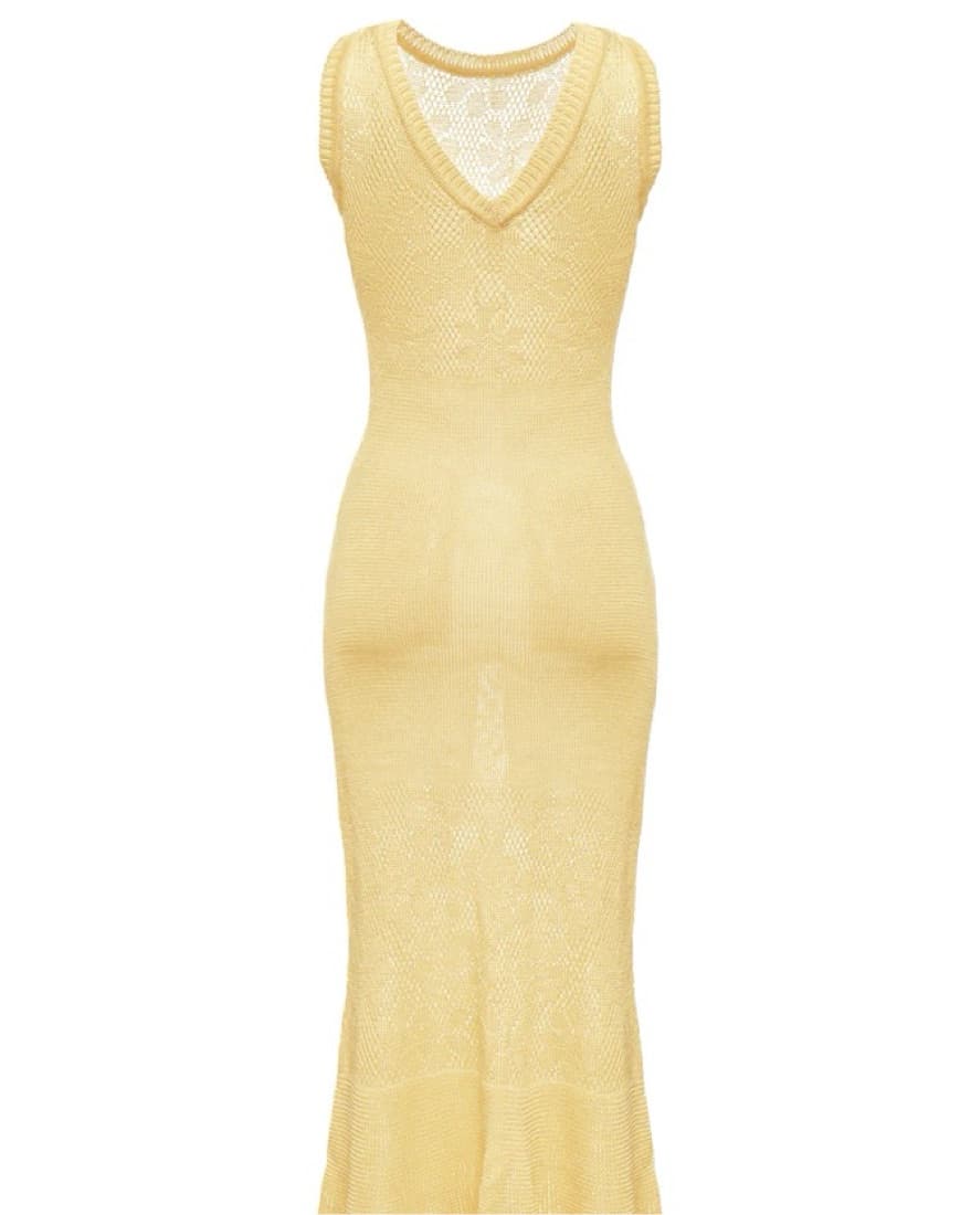 Andreeva Yellow Knit Dress - Image 5