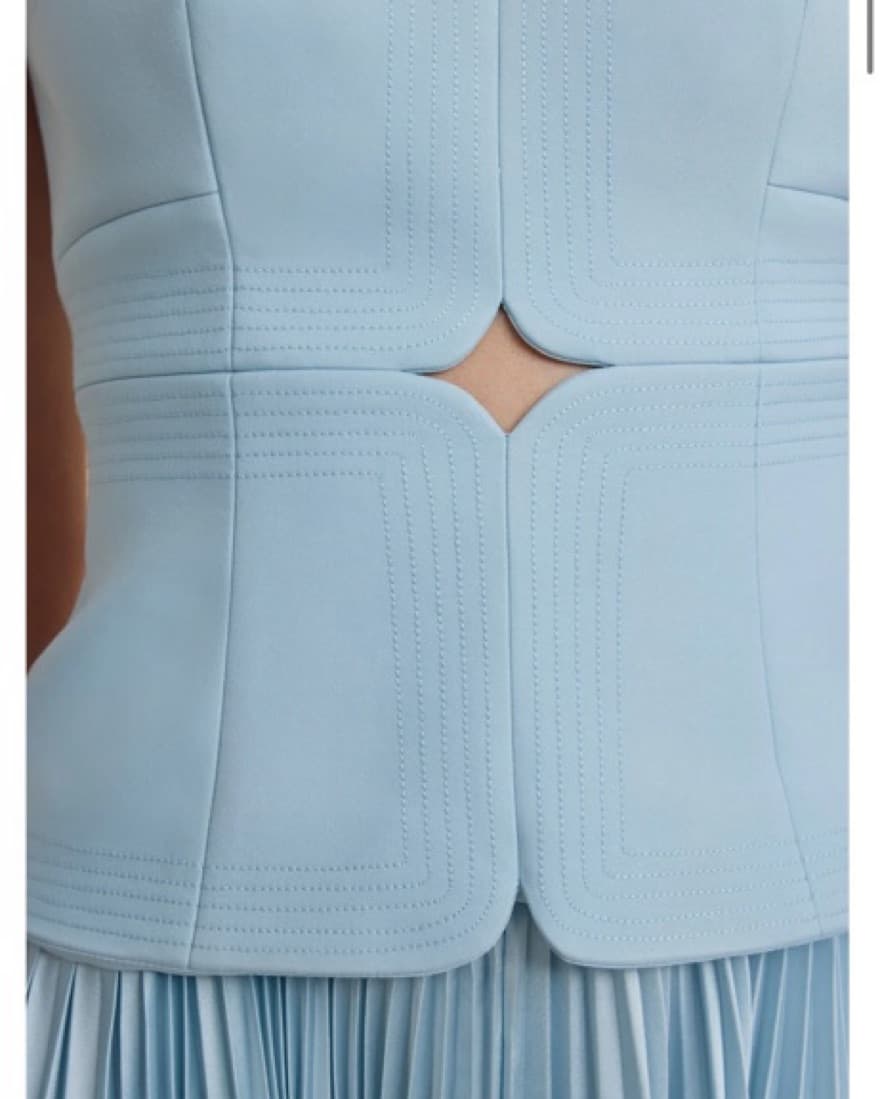 Acler Avonlea Blue Corset Dress - Image 3