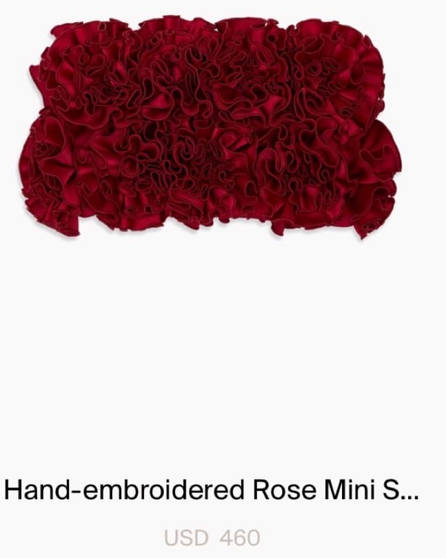 HAND-EMBROIDERED ROSE MINI SKIRT - Image 2