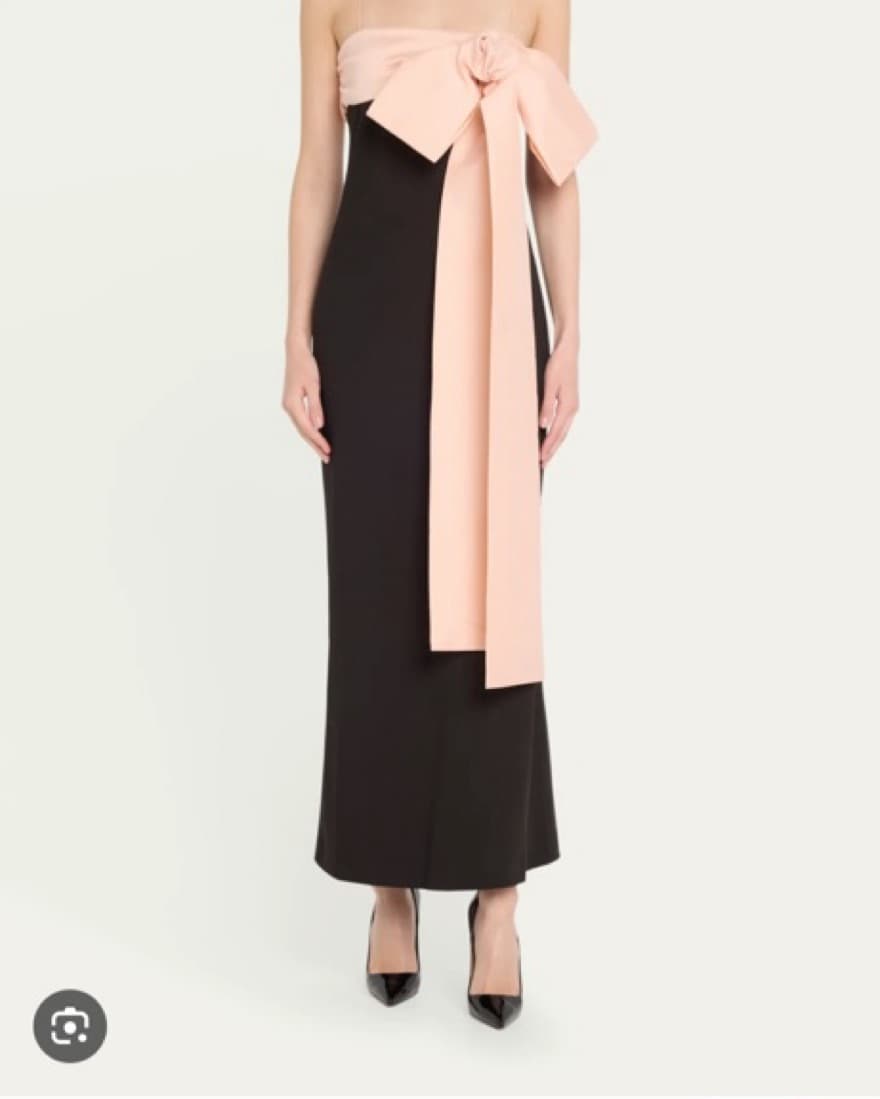 Bernadette Black Tie Bow Dress - Image 1