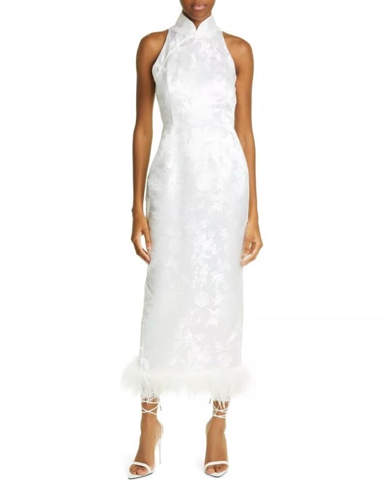 Sau Lee Jilian Satin White Feathers XXS - Image 1