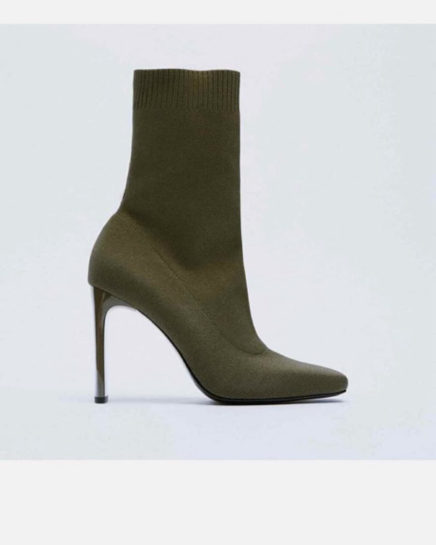 Zara Green Sock Booties  - Image 2