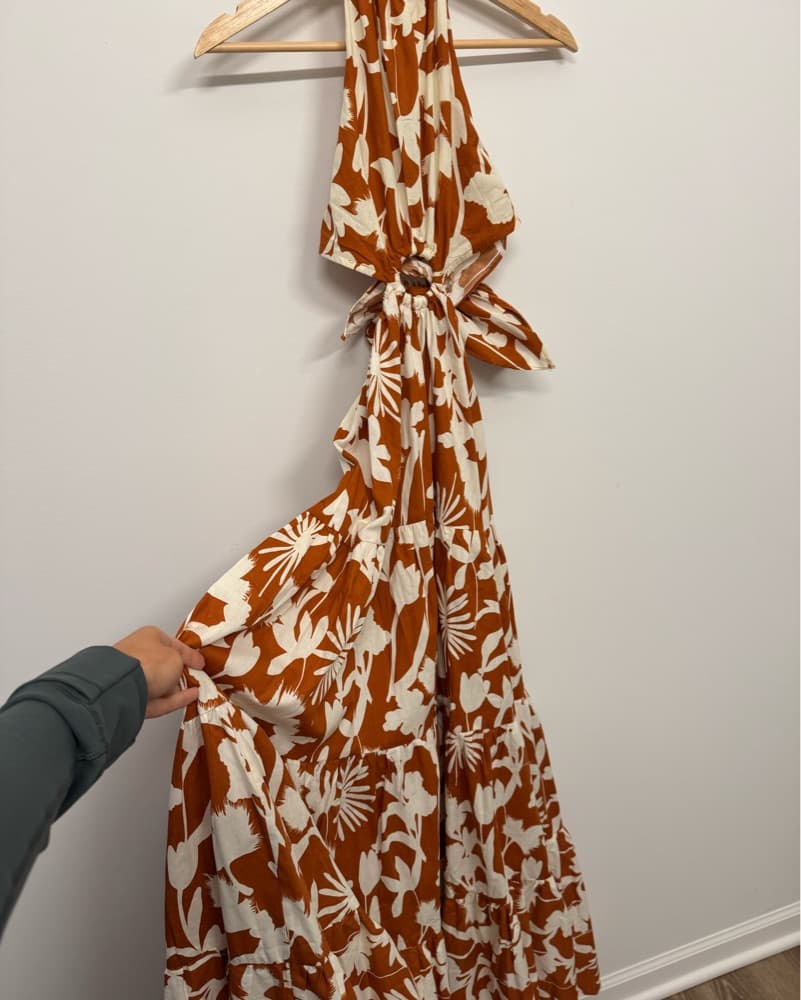 Floral Halter Maxi Dress - Image 4