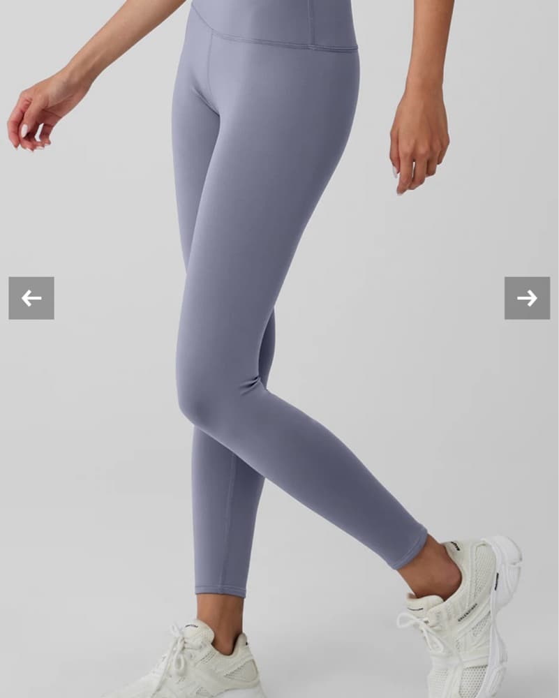 Alo Set Gray Leggings and Matching Bra - Image 3
