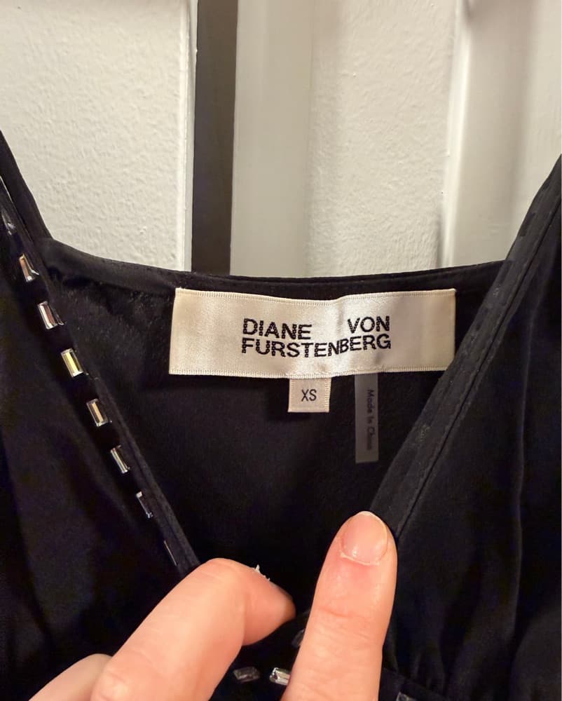 DVF Black Cocktail Dress - Image 5