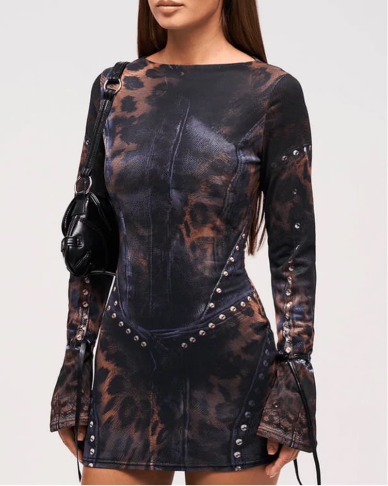Murci Printed Mini Dress - Image 1