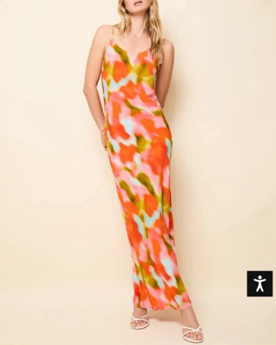 Solid & Striped Colorful Dress - Image 1