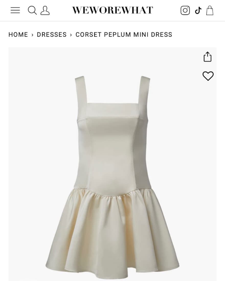 WeWoreWhat Corset Peplum Mini Dress  - Image 2