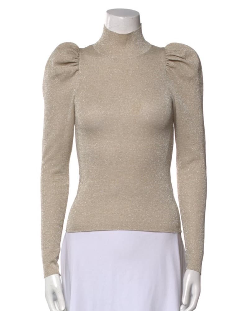 Alice & Olivia Puff Sleeve Turtleneck - Image 3