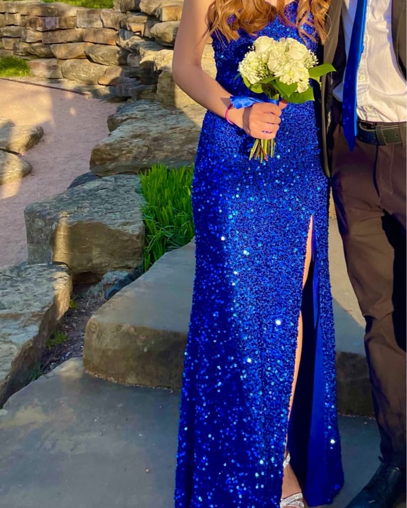 Royal Blue Sequin Prom/Formal Dress - Image 3