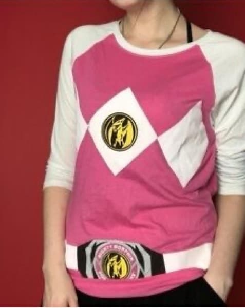 Power Rangers Pink Baseball Tee - Image 1