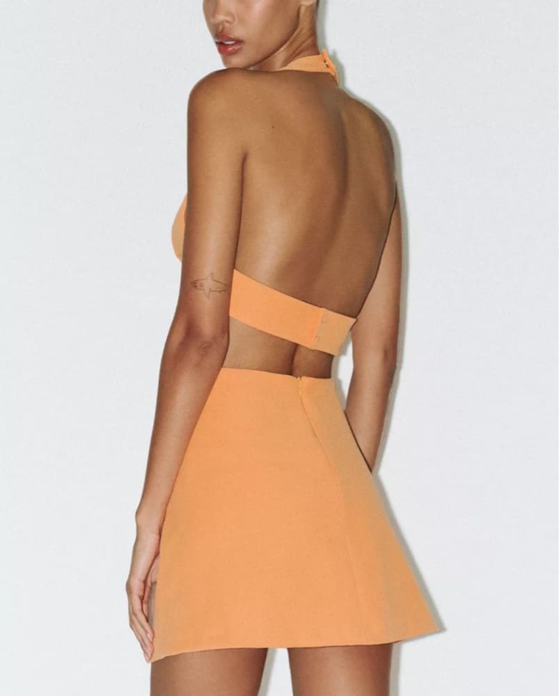 Orange Mini Dress - Image 2