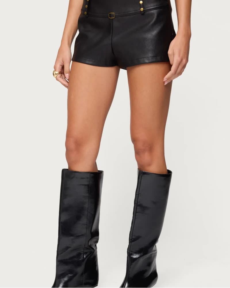 Edikted Reese Studded Micro Shorts - Image 4