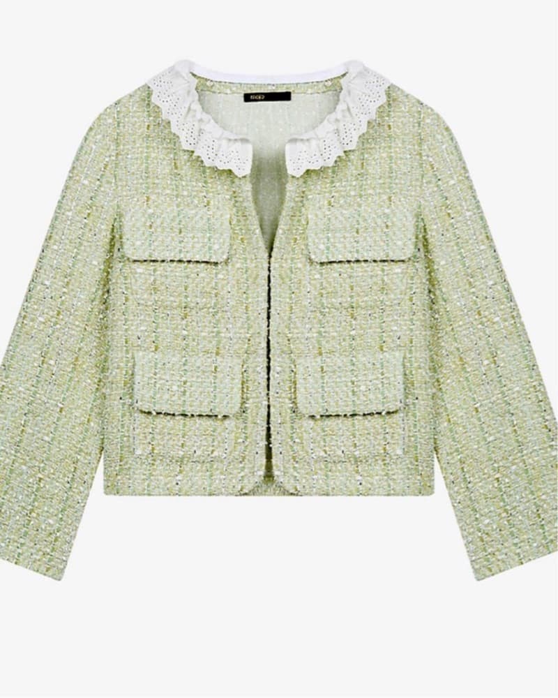 Maje Green Tweed Jacket  - Image 3