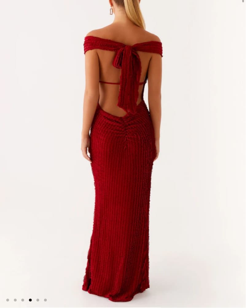 Peppermayo Deep Red Dress - Image 2