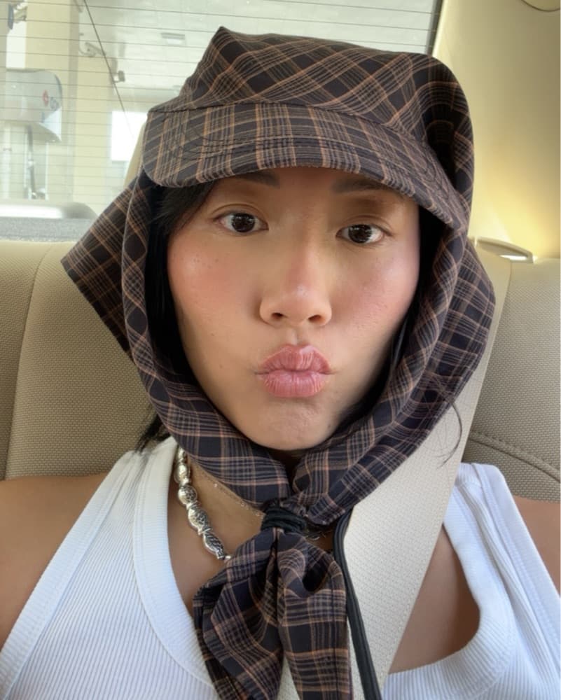 Anthropologie Scarf Bandana Brimmed Hat - Image 1