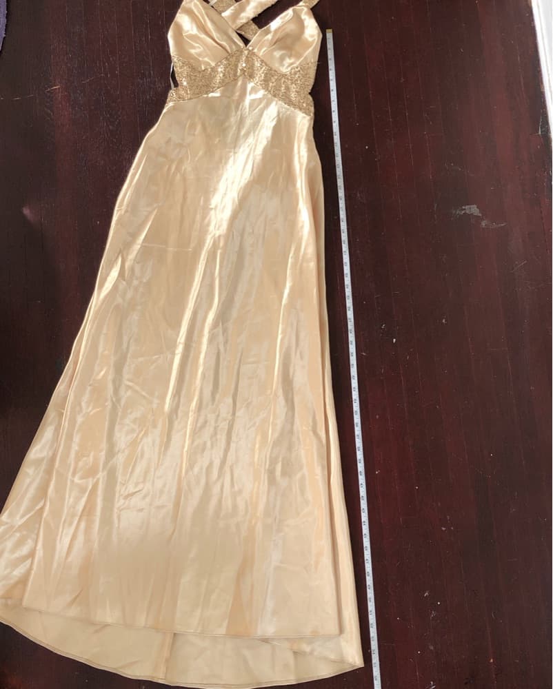 Yellow Gold silky dress - Image 6