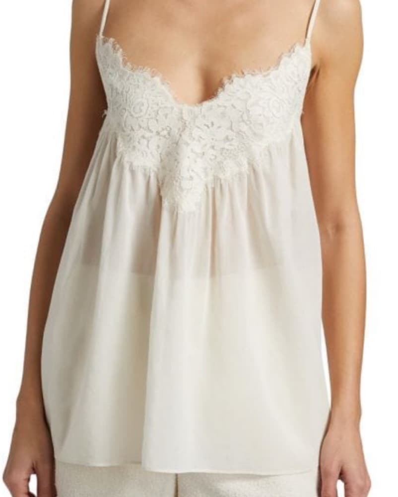 Cotton Lace Trimmed Cami - Image 2
