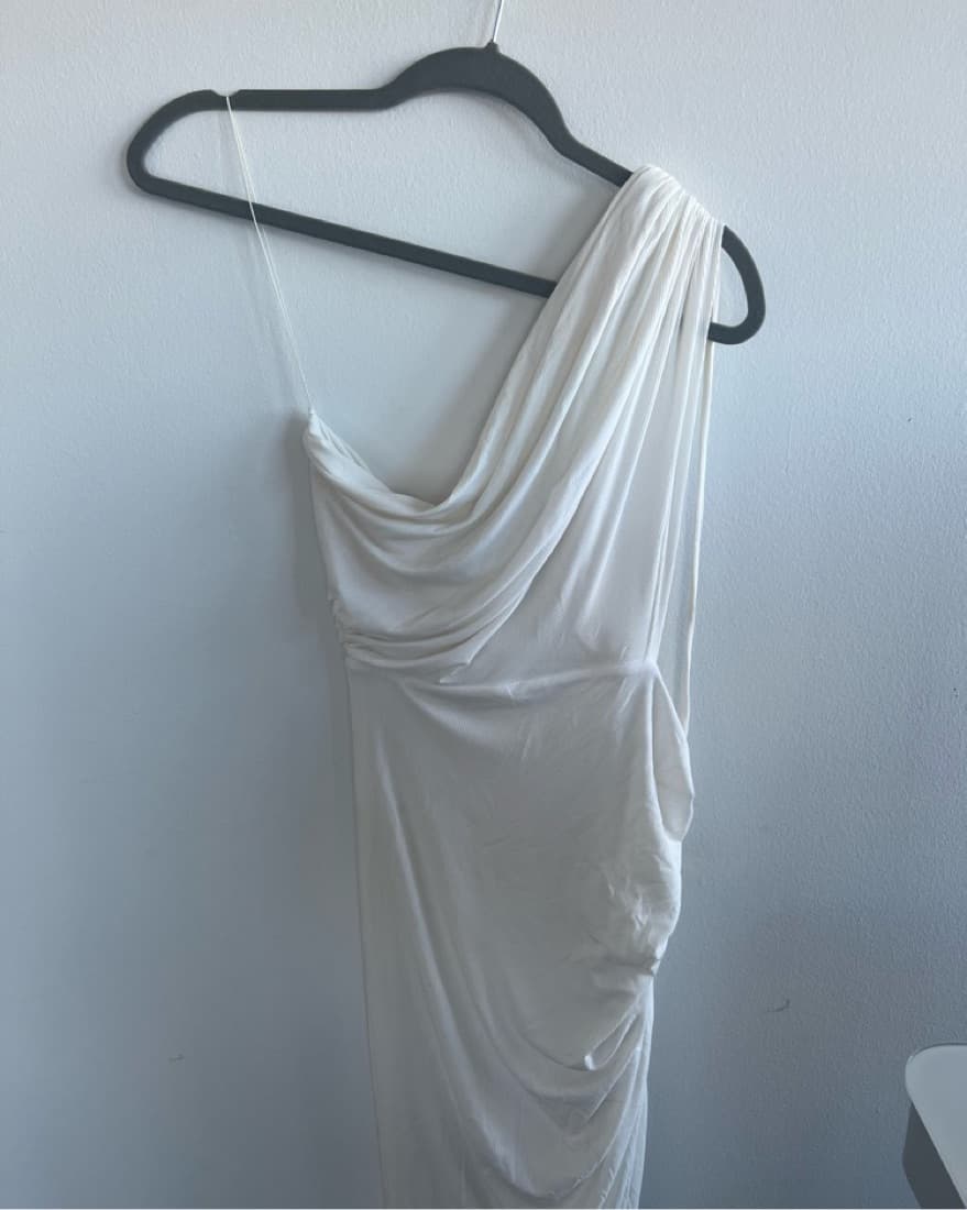White One Shoulder Long Dress  - Image 5