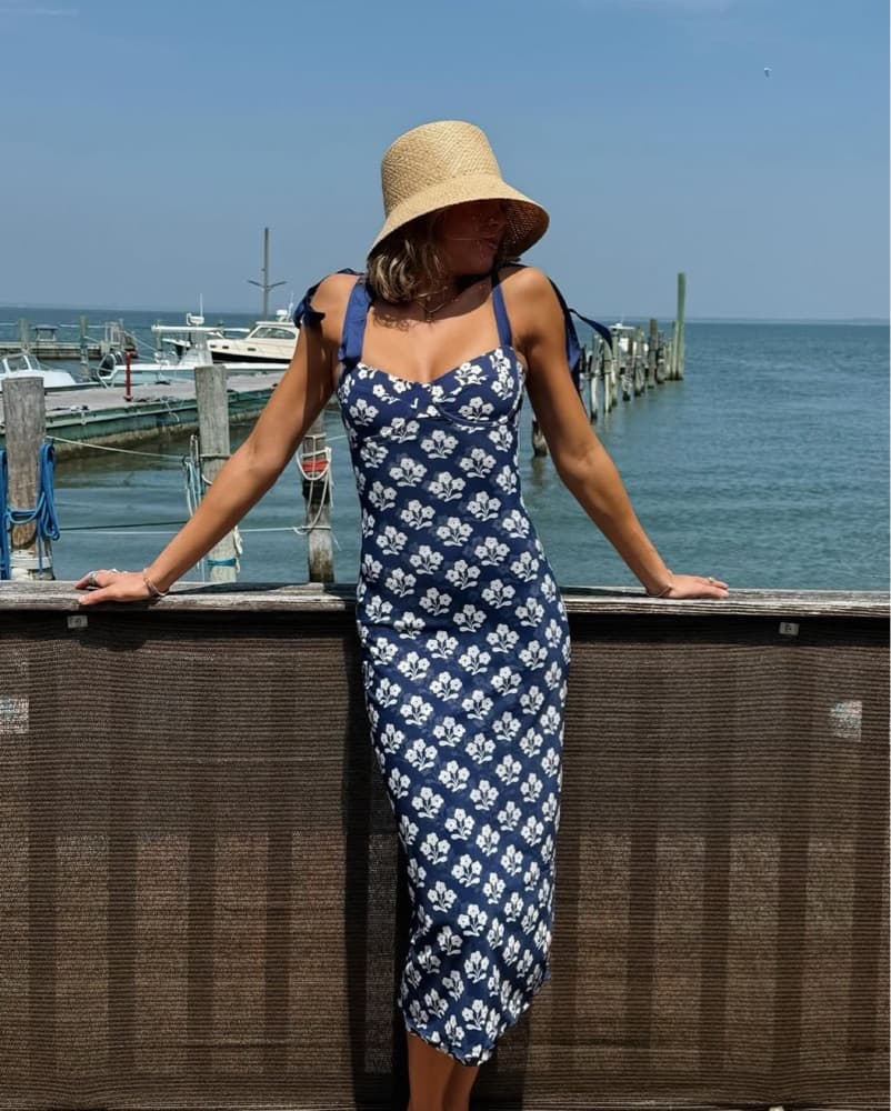 Free People Blue Ribbon Dress - Image 1