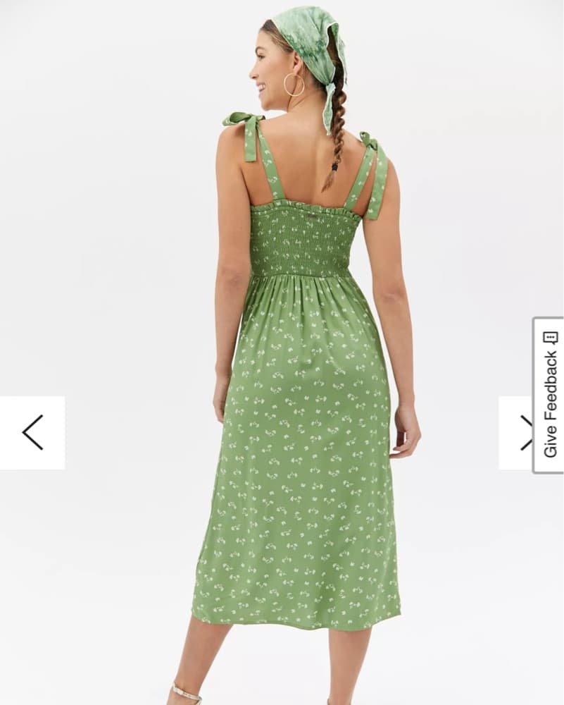 Green Floral Midi Dress - Image 2