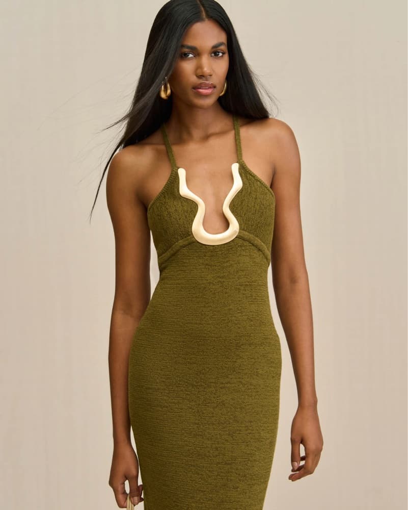 Cult Gaia Valma Knit Dress Serpent  - Image 2