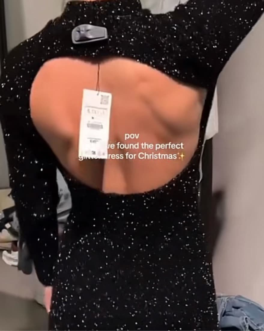 Open Back Tinsel Dress - Image 4