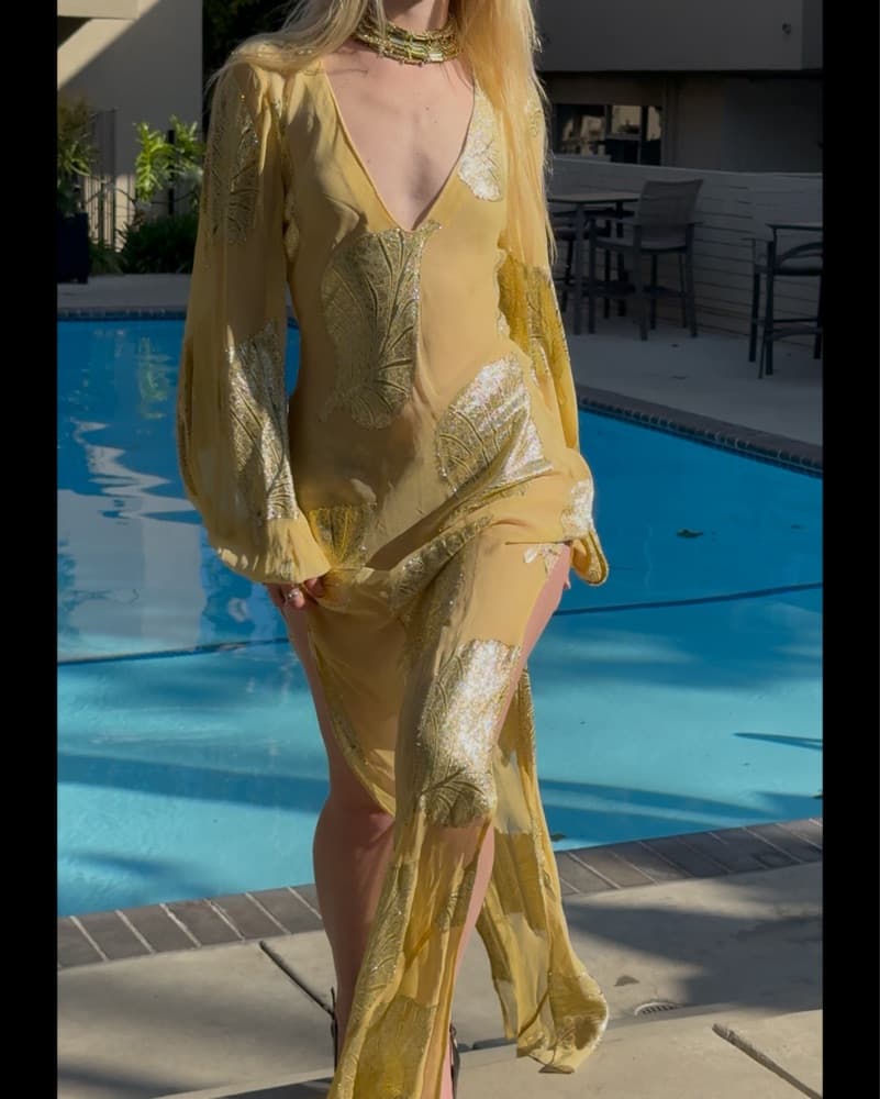 Gold Goddess Dress - Image 2
