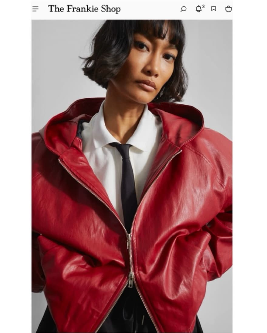 The Frankie Shop - Red Leather Jacket - Image 4