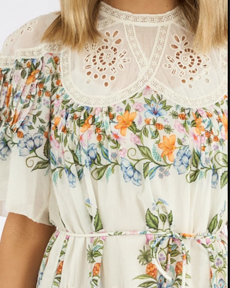 Farm Rio Sweet Bloom Bouquet Mini Dress - Image 2