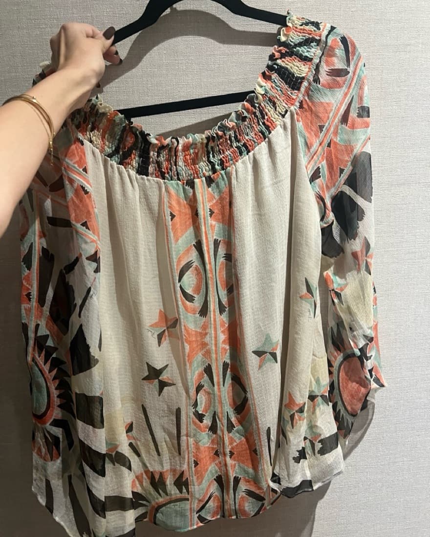 Pucci Printed Off-the-Shoulder Shirt - Image 4