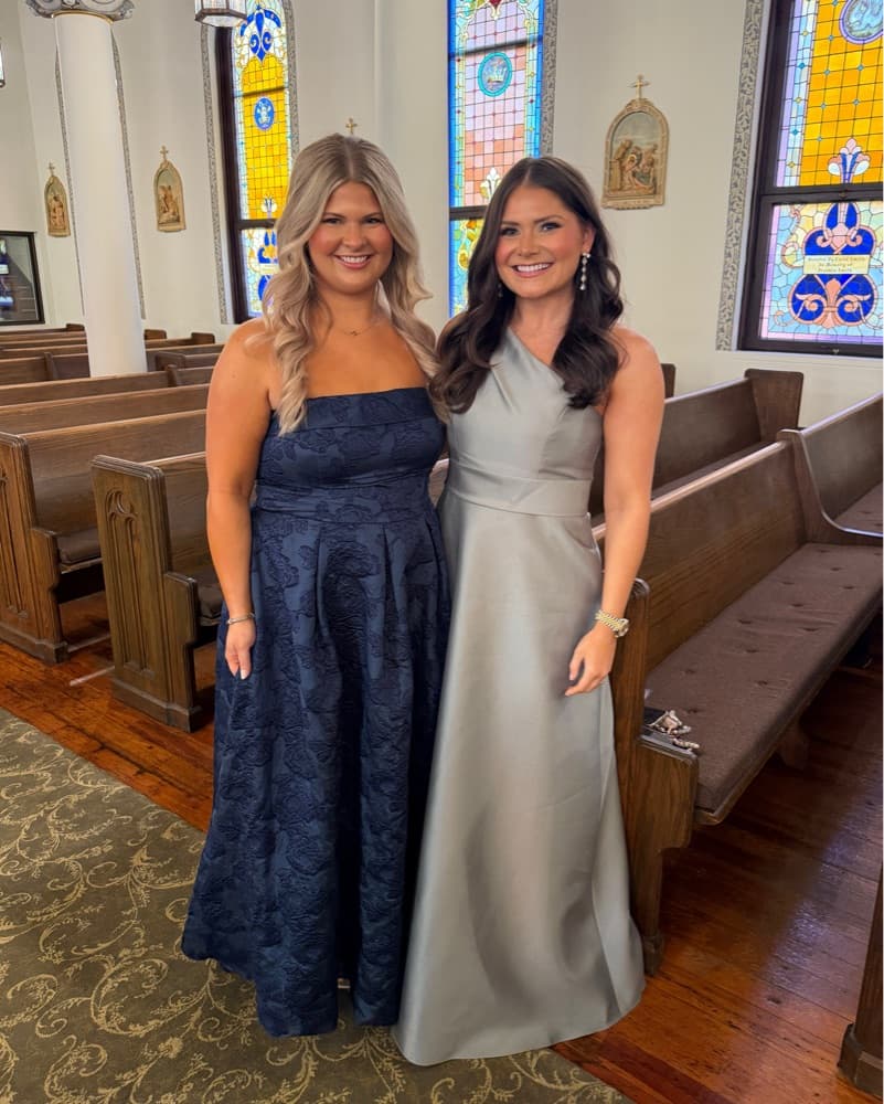 Navy Blue Wedding Guest Dress - Image 4