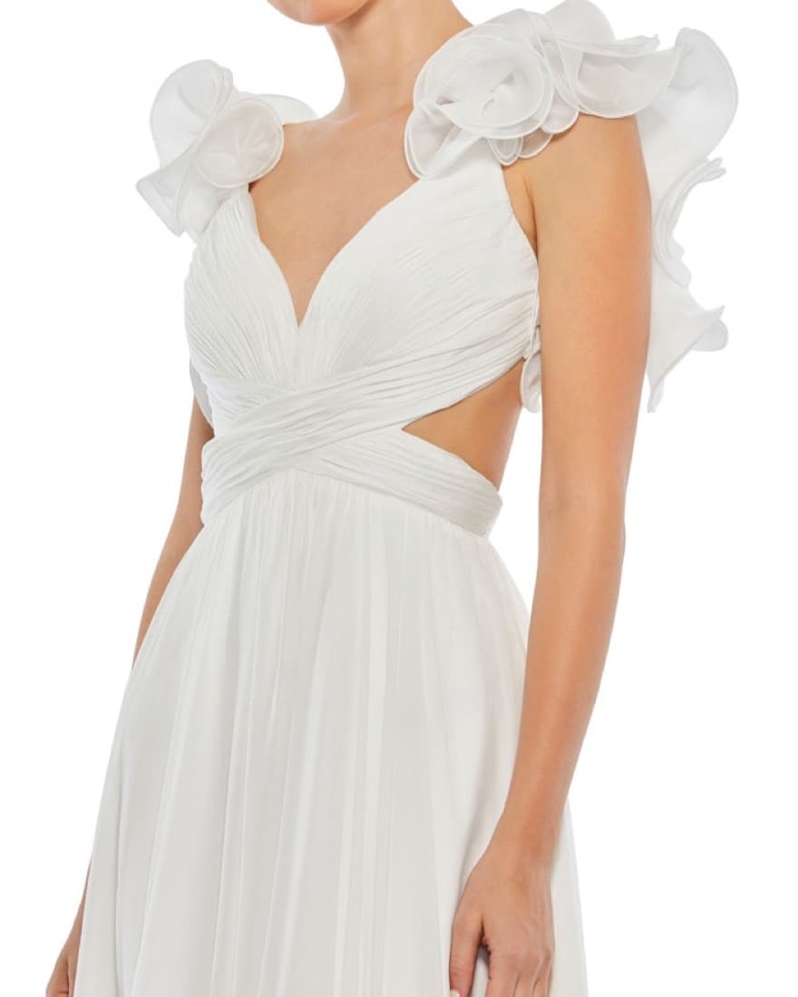 White Mac Duggal Gown - Image 3