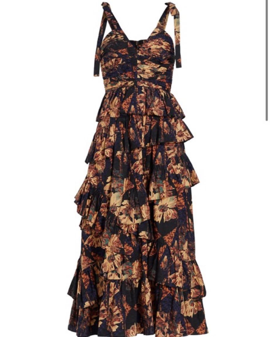 Ulla Johnson Candace Ruffled Midi-Dress  - Image 1