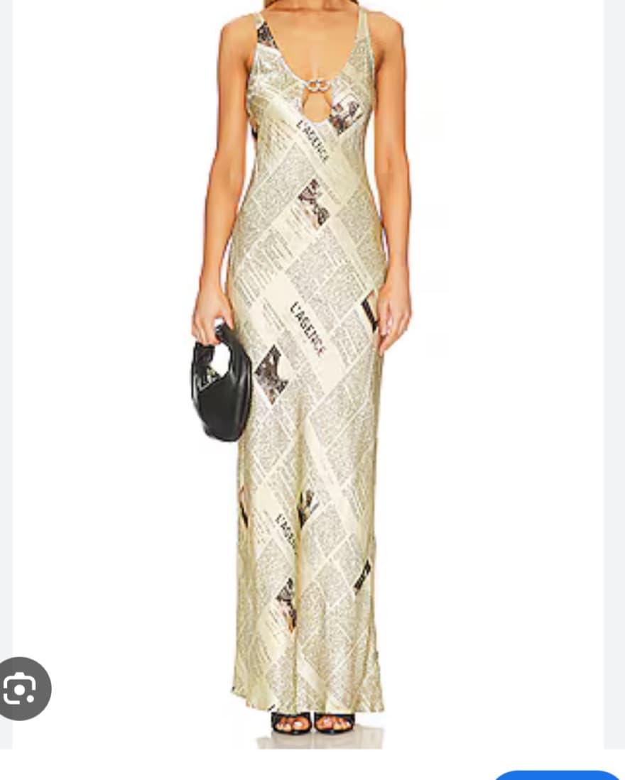 L’Agence Yasmin Cut-Out Newspaper Dress - Image 1