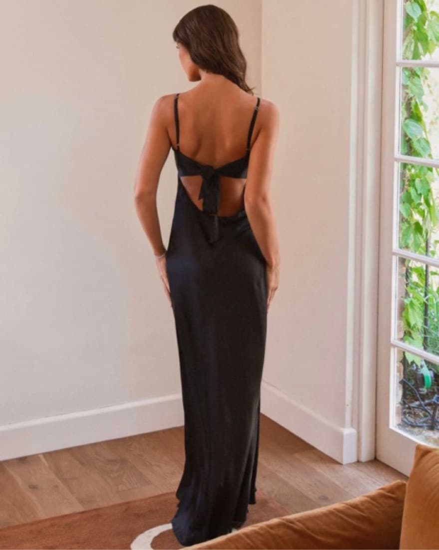 Peppermayo Flora Satin Maxi Dress - Image 2