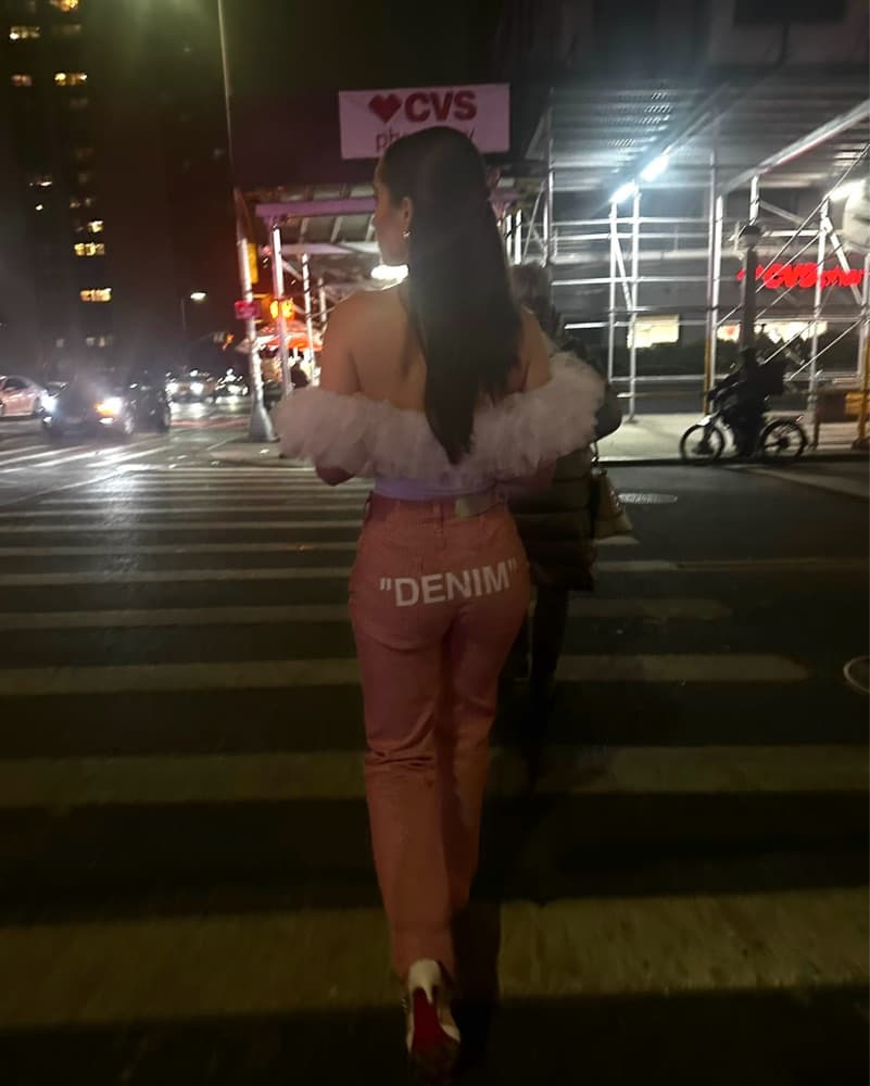 Off White Seersucker Denim - Image 1