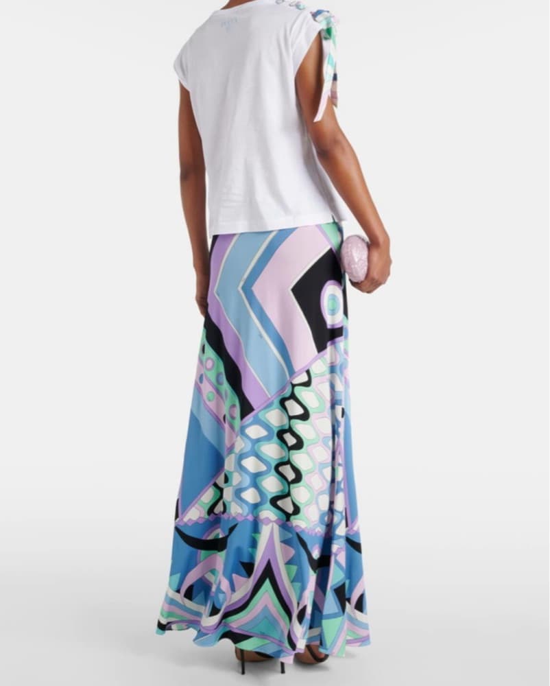 Pucci Vivara Satin Jersey Maxi Skirt  - Image 3