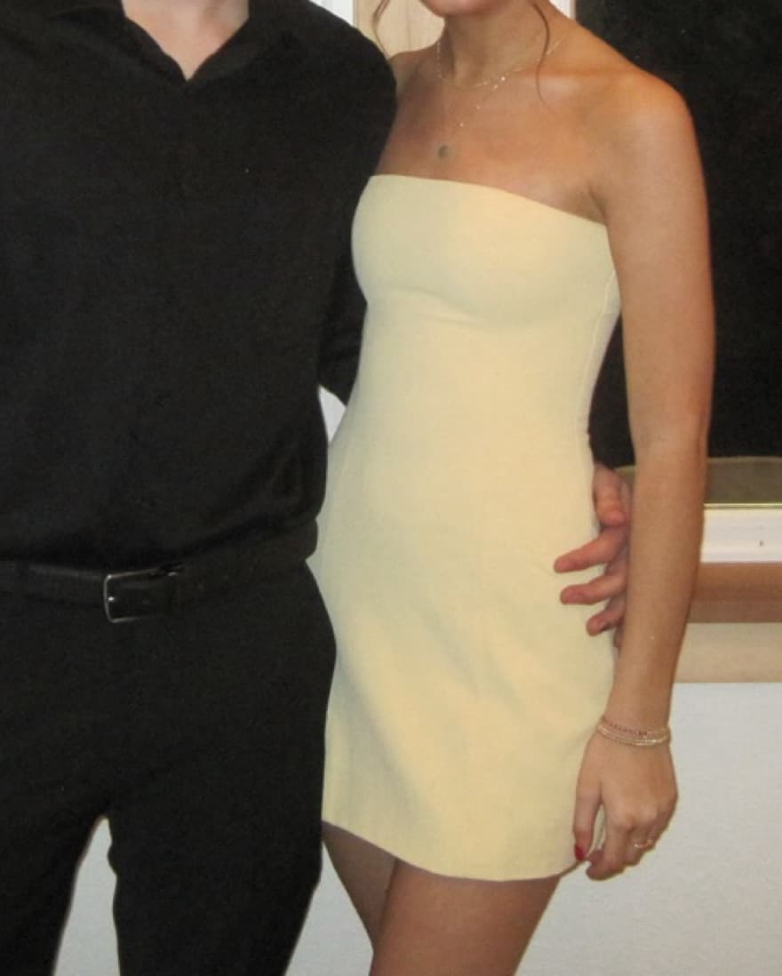 Ayanna Strapless Mini Dress - Yellow - Image 3