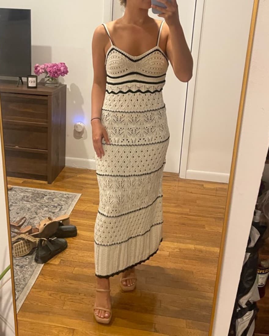 Zara Crochet Midi Dress - Image 4