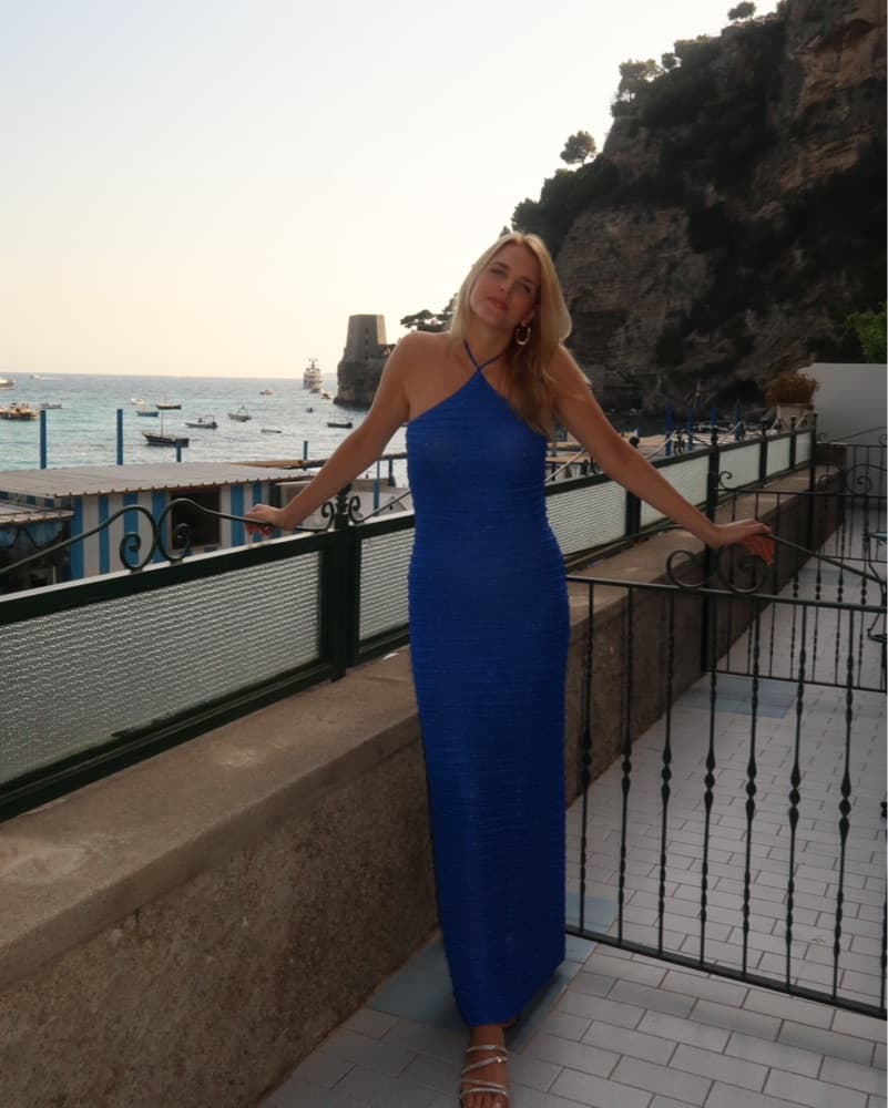 Mango Blue Halter Maxi  - Image 4
