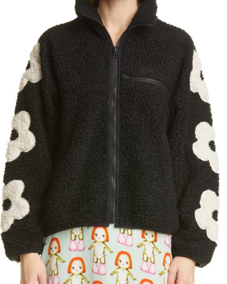 Sandy Liang Grass Floral Fleece Jacket - Image 2