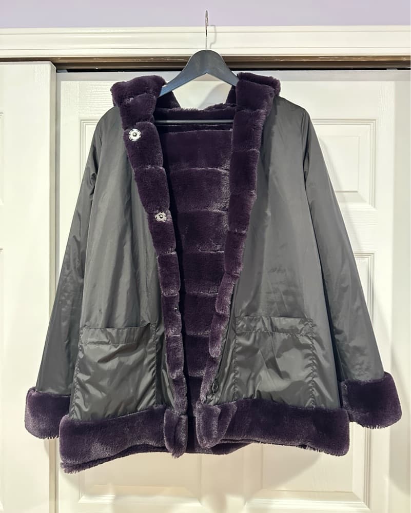 Plush Reversible Faux Fur Hooded Parka - Image 5