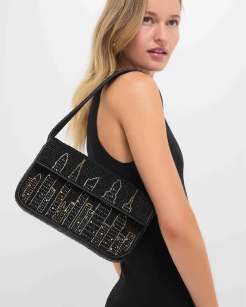 Staud New York Skyline Tommy Beaded Bag - Image 1