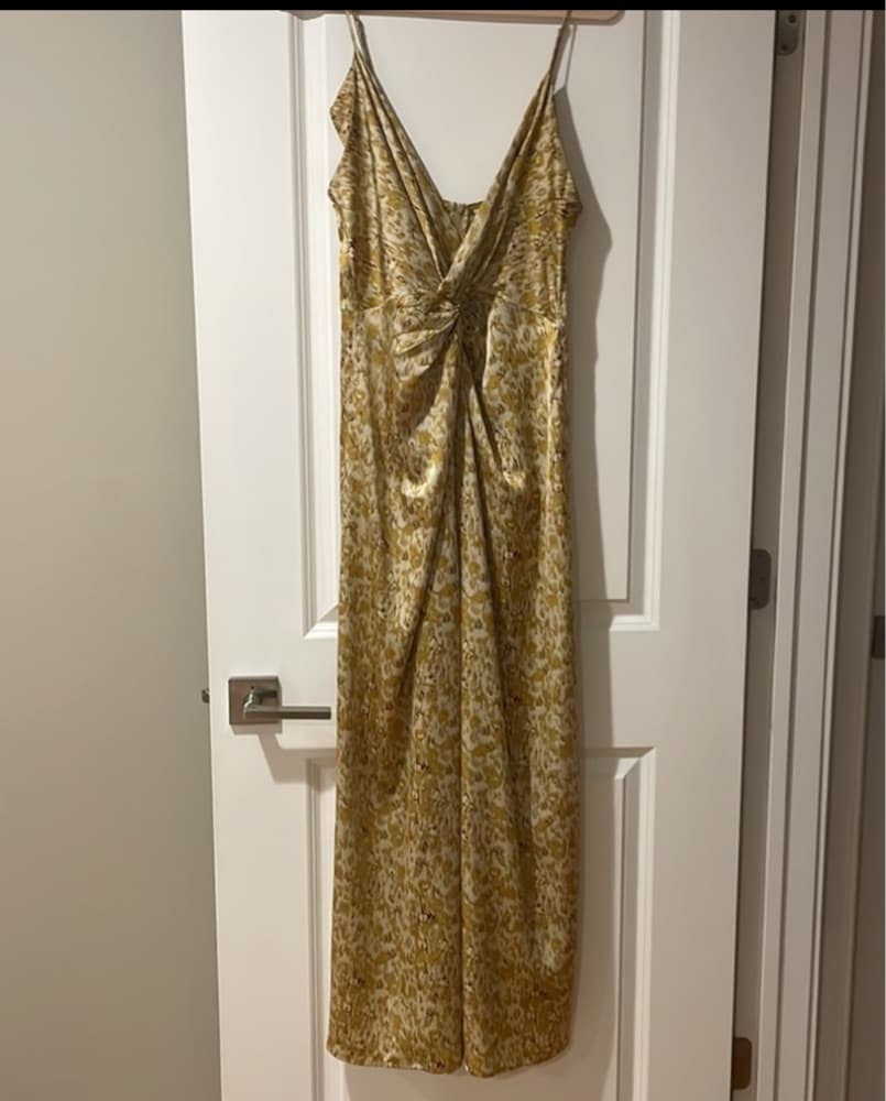 ASTR The Label Mustard Abstract Jumpsuit - Image 2